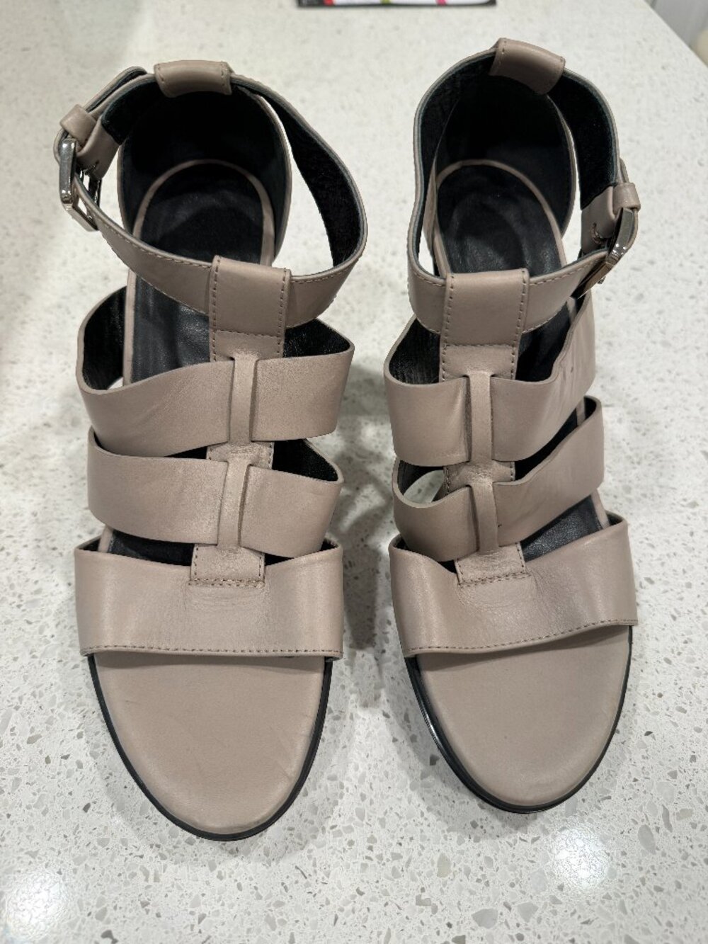 HOGAN Multi-strap Heeled Gladiator Sandals